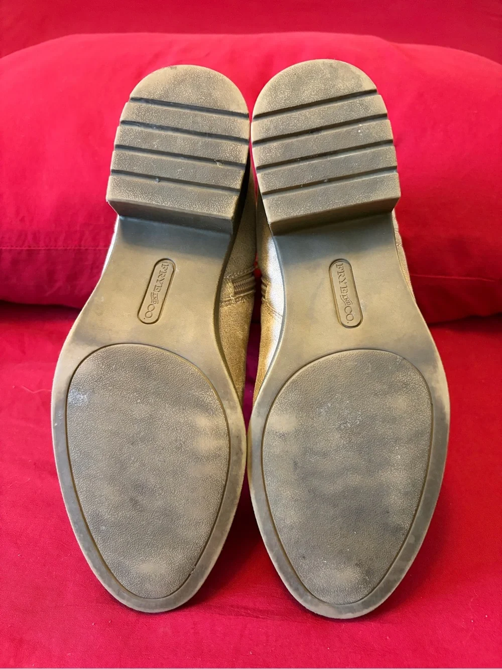 Frye And Co. Tan Low Heel Ankle Booties